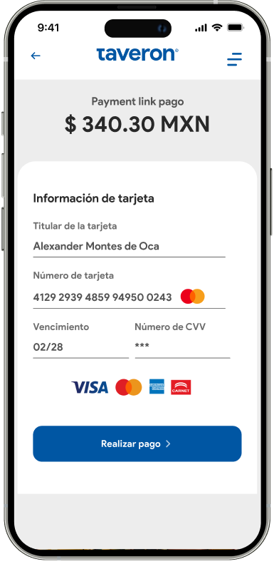 Links de pago Taveron