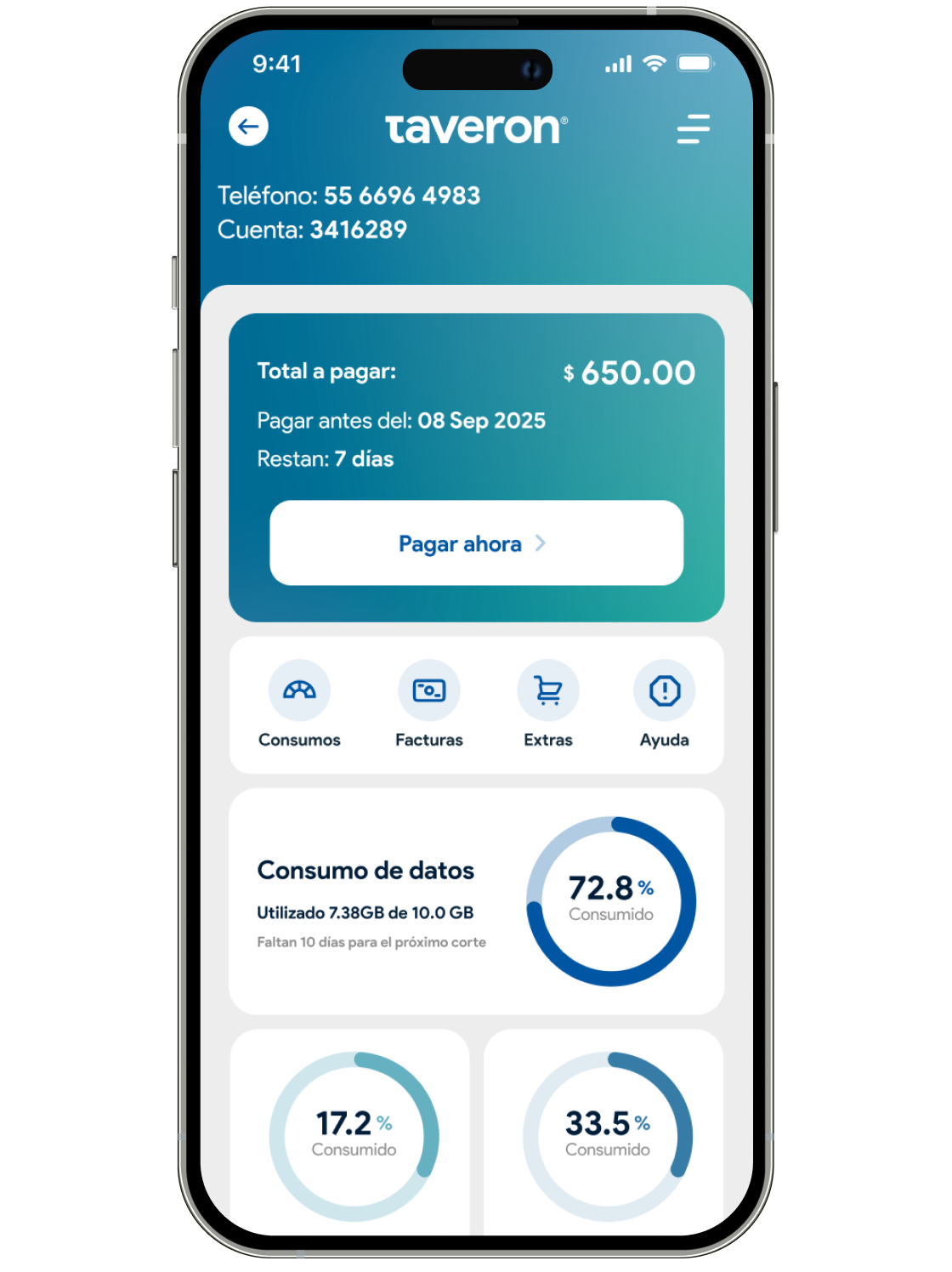 App Taveron - Telefonía